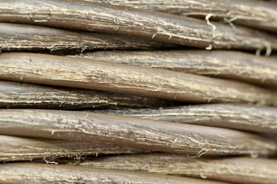 Full frame shot of stack of wood