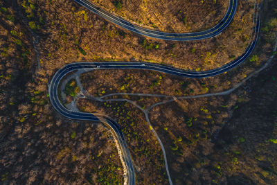 High angle view of road