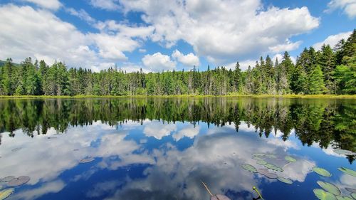 Panoramic view of lake against sky