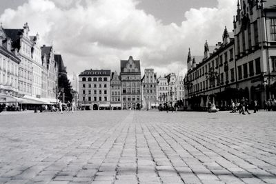 City street with buildings in background