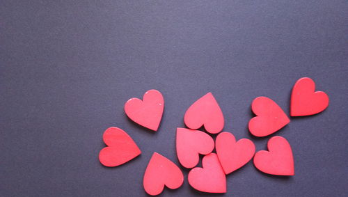 Close-up of heart shape over black background