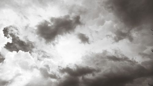 Low angle view of clouds in sky