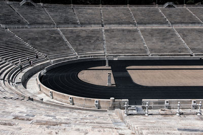 High angle view of empty stadium