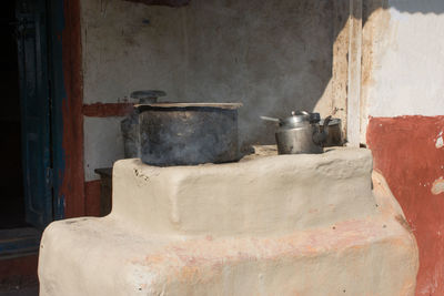 Old wood stove in nepal