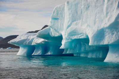 Scenic view of glacier in greenland