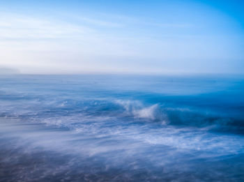 Aerial view of sea against sky