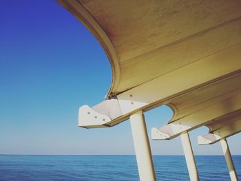 View of sea against blue sky