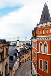 Buildings against sky in city