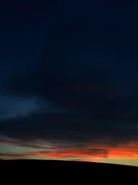 Low angle view of dramatic sky