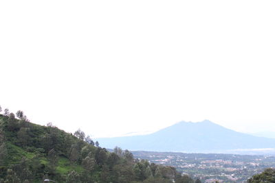 Scenic view of mountains against clear sky