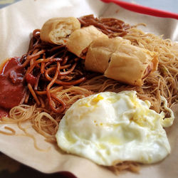 Close-up of served food