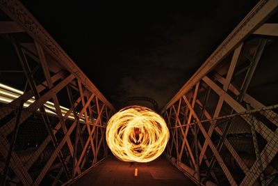 Abstract swirls on bridge