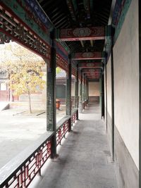 Empty corridor of building