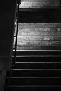 High angle view of empty staircase