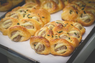 Close-up of food in tray