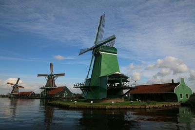 Traditional windmill against clear sky