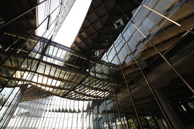 Low angle view of modern building against sky