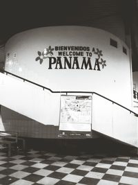 Information sign on wall