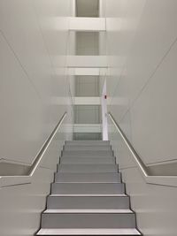 Low angle view of empty staircase in building