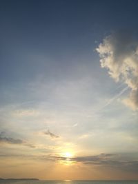 Low angle view of sky during sunset