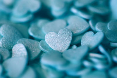 Close-up of heart shape candies