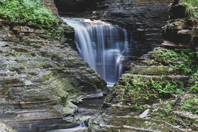 River flowing through rocks