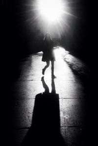 Sun shining through trees