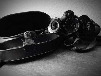 Close-up of vintage camera