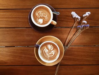 Cup of coffee on table