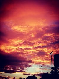 Scenic view of dramatic sky during sunset