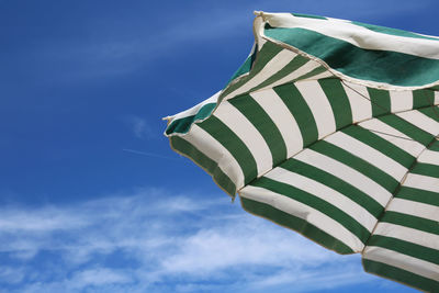 Umbrella parasol with blue sky to use like a copy space