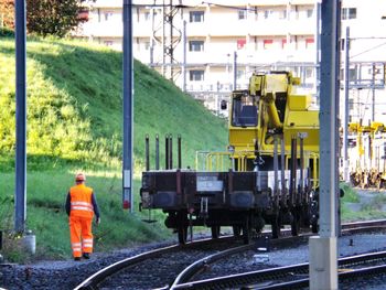 Train on railroad track