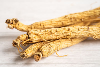 Ginseng, dried vegetable herb. healthy food famous export food in korea country.