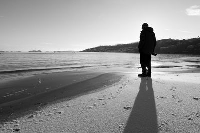 Man standing on beach