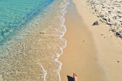 High angle view of beach