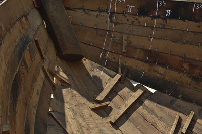 High angle view of abandoned construction site