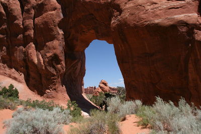 Rock formations at arches national park