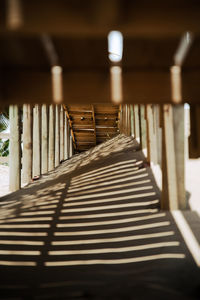 Bellow wooden pier