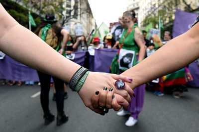 Group of people against blurred background