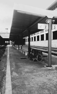 View of railroad station platform