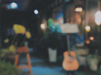 Defocused image of illuminated city