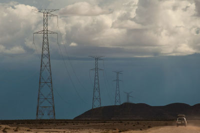 Electricity pylon against sky