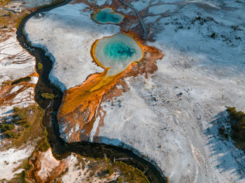 Upper geyser basin of yellowstone national park, wyoming