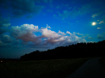 Scenic view of silhouette landscape against sky during sunset