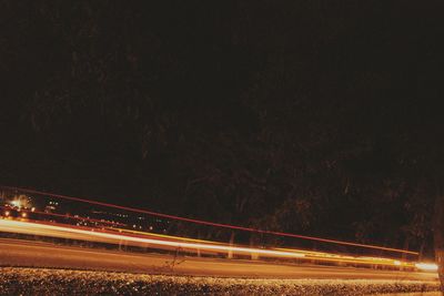 Light trails at night