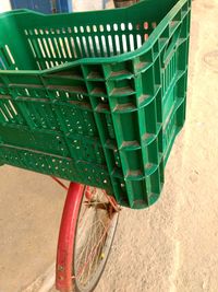 Wicker basket on beach