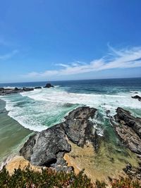 Scenic view of sea against sky