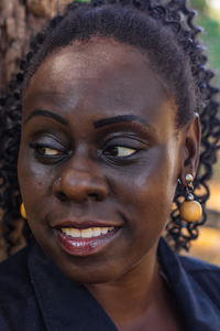 Close-up of smiling woman