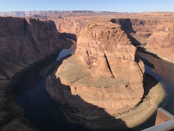 Scenic view of horseshoe bend in arizona.