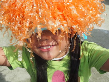 Close-up portrait of a smiling girl